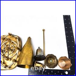 11 Pcs Vintage Old Brass, Assorted Types Candle Holder Set, Sterling