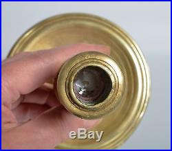 1600-1700s Antique Brass Capstan Candle Holder Candlestick, European, Bell metal