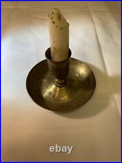 1800 c. Military Officers Traveling Chamber Candlesticks / Brighton Buns