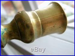 18th Century Brass Candlestick 7 Seamed No Repairs