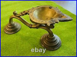 18th Century Antique RARE Ashtray Pipe Incense SOUTH INDIAN Tamil Brass