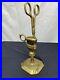 18th Century Style Brass Candle Snuffer & Holder English Antique