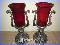 1940's ST. MARY'S HOLLAND BRASS WORKS CHURCH FUNERAL CANDLE LIGHTS withCASE