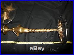 1979 CHAPMAN Brass Frog Candleholder 19 inches (VVWB)