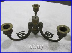 2 Antique Candelabras Austria-Brass Top Parts Only-Restoration