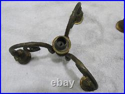 2 Antique Candelabras Austria-Brass Top Parts Only-Restoration