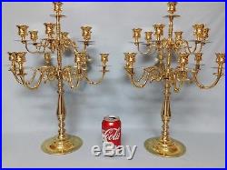 2 Baldwin Brass 12 Arm 13 Candle Cups Candelabra 22 Fine Estate Candlesticks