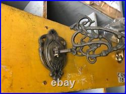 2 PIANO SCONCE solid heavy brass 8 rotate candle holder aged heavy brass B