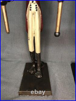 2 Vintage Bronze/Brass Maitland Smith Butler Monkey Candle Holder