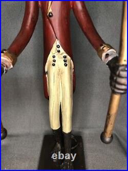 2 Vintage Bronze/Brass Maitland Smith Butler Monkey Candle Holder