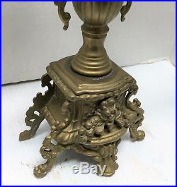 2 Vintage Italian Brass Brevettato 6 candle Candelabra 16 Ornate Neo Classical