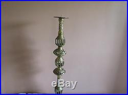 2 Vintage Tall Ornate Brass Candlestick Candle Holder Filigree Design