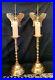 2 large Brass Butterfly Candle Stick Holder Reflector 27 Korean