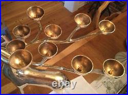 20 Tall SOLID BRASS DEER Candle Holder Pottery Barn Reindeer Christmas