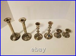 20 Vintage Brass & Silver Plate Candlestick Candle Holders -Wedding, Party, Decor