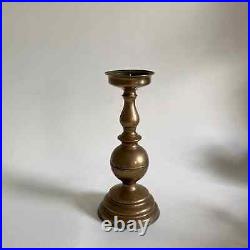 20th Century, Italian Solid Brass Pricket Candleholder- Spike Candlestick