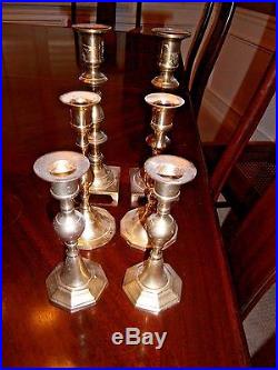 23 piece lot Vintage Brass Candlesticks Candle Holders & SnufferInclude 10 prs