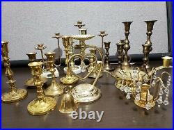 24 Candle Candlestick Holders Mixed Lot 19 pcs includ unity candleholder 3 in 1