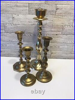 25 Vintage Metal Brass Candlesticks Candle Holders Wedding Event Home Decor LOT