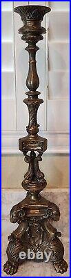 26 VTG Italian Bronze Brass Baroque Candlestick Estate Sale Find Candle Holder