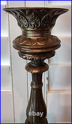 26 VTG Italian Bronze Brass Baroque Candlestick Estate Sale Find Candle Holder