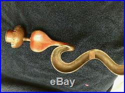 29 Vintage Brass Bronze Painted Cobra Snake Wall Sconce Candle Holder #18