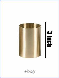 3 Inch Brass Replacement Sockets for Candle Holders, Holds 2 In Diameter Candle