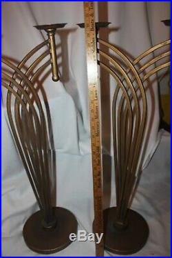 30 art deco pair candle holders truly brass finish and beautiful candelabras