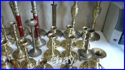 37 vintage solid brass candle stick candle holders wedding decor