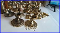 37 vintage solid brass candle stick candle holders wedding decor