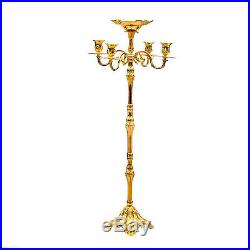 4 Arm 1bowl Gold Metal FLOOR Candelabra Candle Holder NEW Wedding Decor 85cm