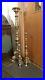 40 Church Pillar Candle Holder Stick Raw Brass Plated Baroque Design Italian