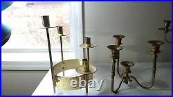 7 Vintage Brass Candlestick Holders Wedding Decor Candelabra 7 TO 12 BC-7