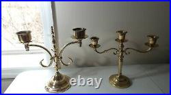 7 Vintage Brass Candlestick Holders Wedding Decor Candelabra 7 TO 12 BC-7