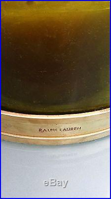 995 $ Huuudge Ralph Lauren Home Hurricane Candle Holder Candelabra Brass Pillar