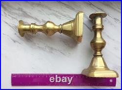 A Pair Of Two 18th/19th Century Brass Candlesticks