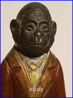 A Vintage Bronze/Brass Maitland Smith Butler Monkey Candle Holder