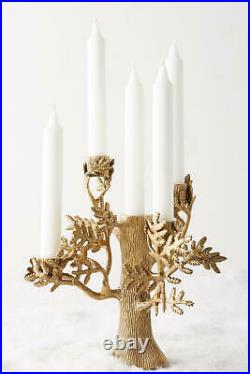 Anthropologie Arden Taper Candle Holder NWT fir candelabra & two fir tapers