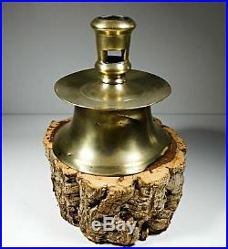Antique 16th \ 17th Century Solid Brass Capstan Candlestick