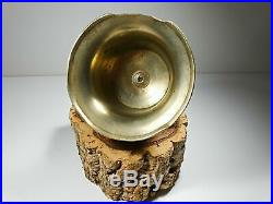 Antique 16th \ 17th Century Solid Brass Capstan Candlestick