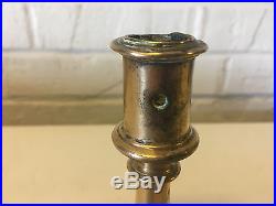 Antique 17th / 18th Century Brass Candlestick / Candle Holder of Latin Origin