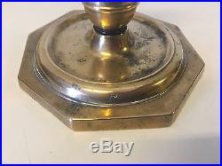 Antique 17th / 18th Century Brass Candlestick / Candle Holder of Latin Origin