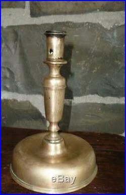 Antique 17th C Spanish Candlestick Early Brass Lighting C. 1690 Candle Holder