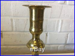 Antique 18th / 19th Century Brass Candle Stick / Holder with Unique Form Base