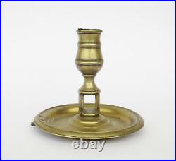 Antique 18th Century Brass Candle Holder Chamberstick