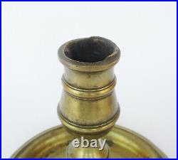 Antique 18th Century Brass Candle Holder Chamberstick