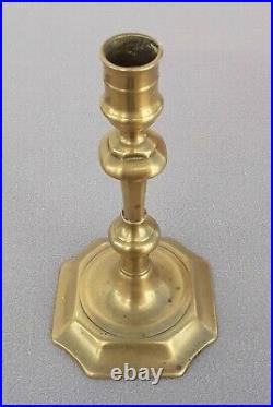 Antique 18th Century French Brass Candle Holder Candlestick