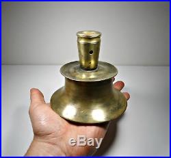 Antique 18th Century Solid Brass Candlestick / Candle Holder
