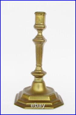 Antique 18th century french brass candle holder candlestick. Collectible