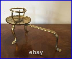 Antique 19th century French Brass Candlestick Pricket Stick Altar Candle Holder